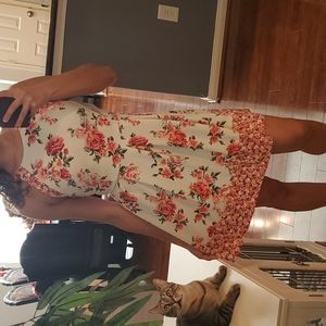 Juniors Floral Flared Dress